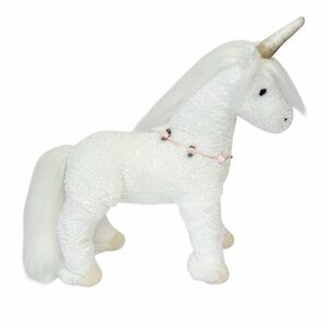 Douglas White Unicorn Plush with Light Pink Roses 12” Stuffed Animal Toy